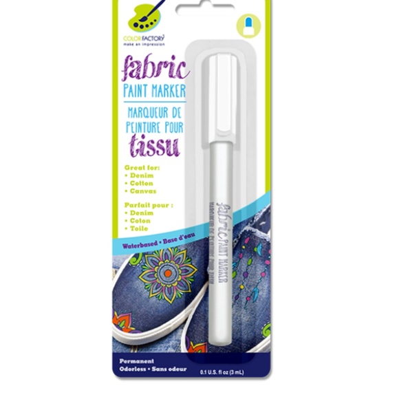 Permanent Fabric Paint Marker (White) - Picture 3 of 5